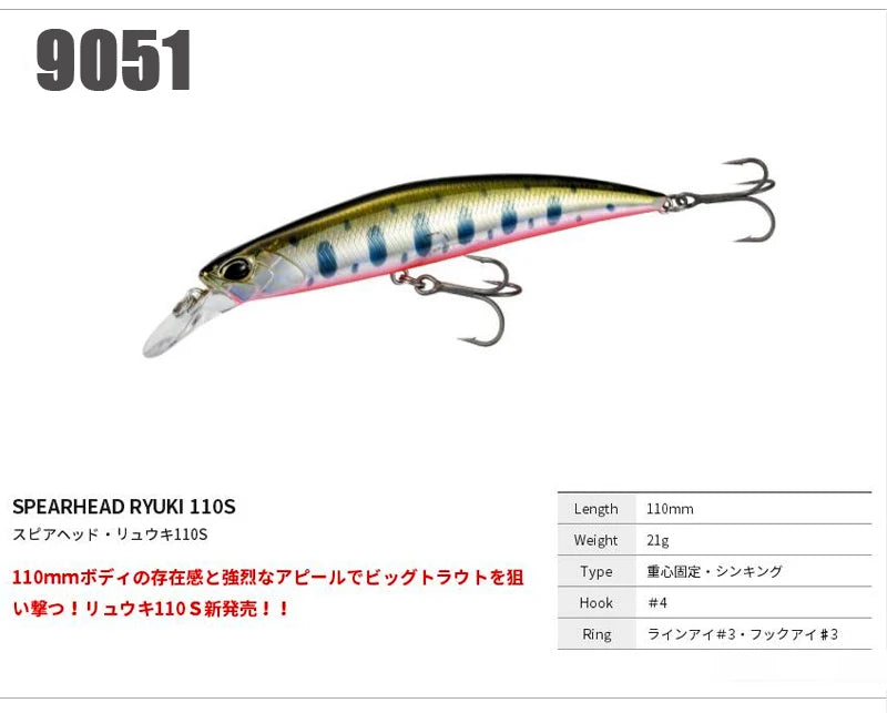 19g 110mm Sinking Minnow Fishing Lures Saltwater Artificial Hard Bait for Bass Pike Trout Swimbait Wobblers Fishing Accessories