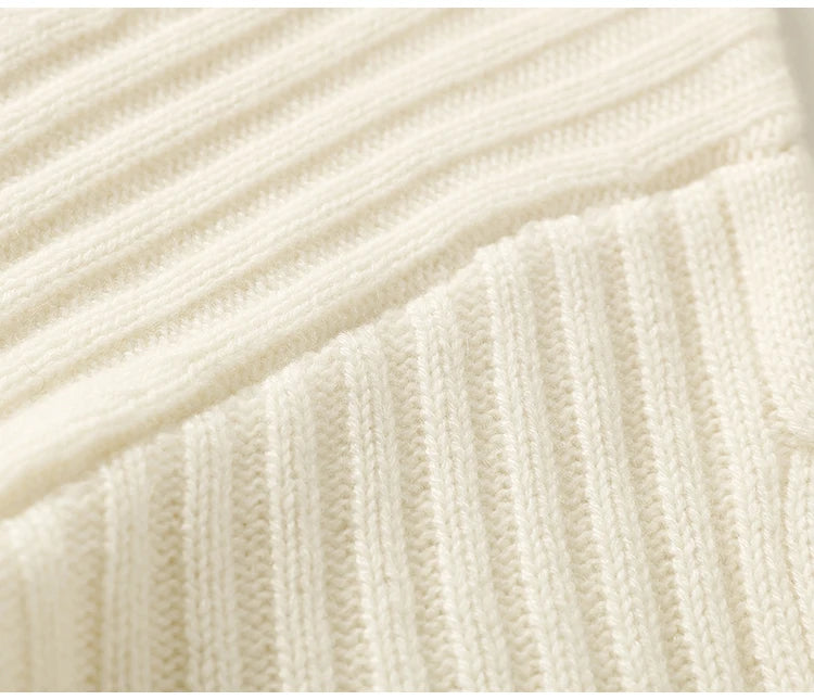 Thick Sweater Women High Quality100% Cashmere Warm Winter Long Sleeve Top Turn-down Collar Zipper Vintage Pullover