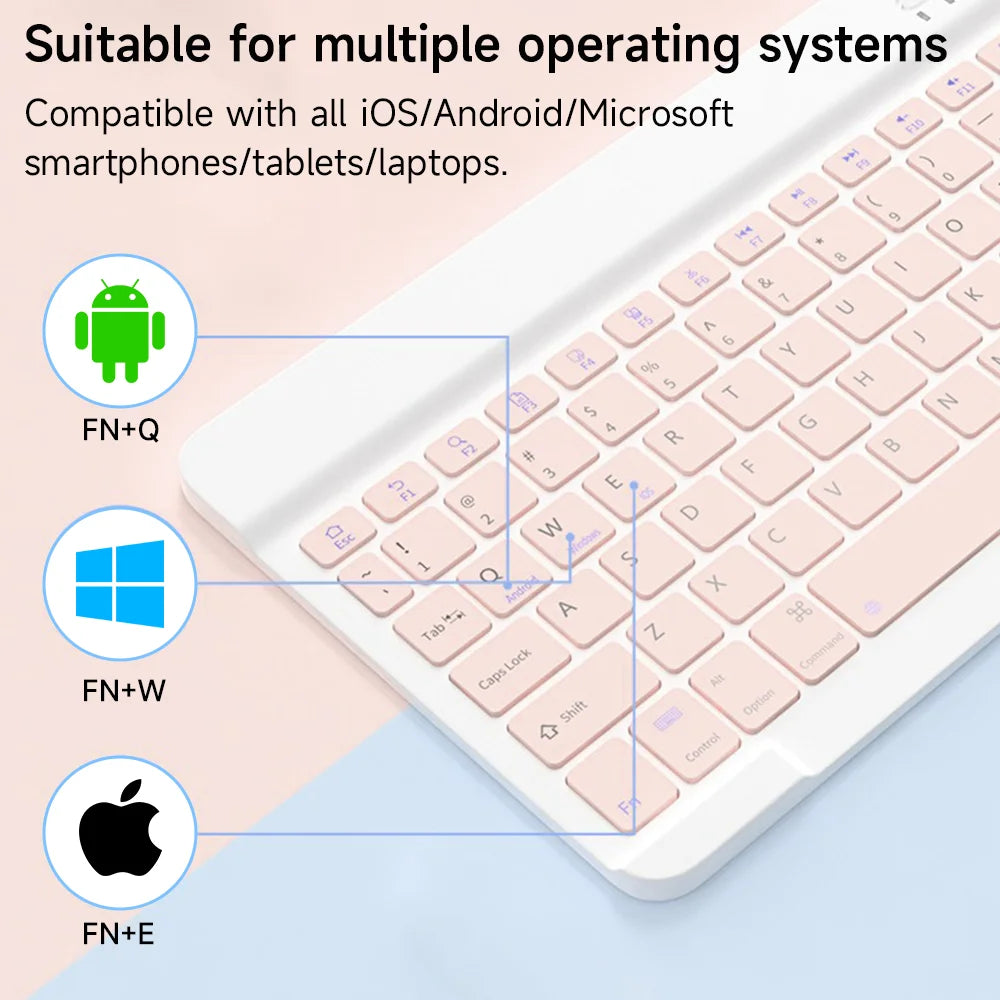 Teclado inalámbrico para iOS, Android, Windows, iPad, teclado Air Mini Pro, teclado Bluetooth, ratón para Apple, Xiaomi, Huawei, tableta