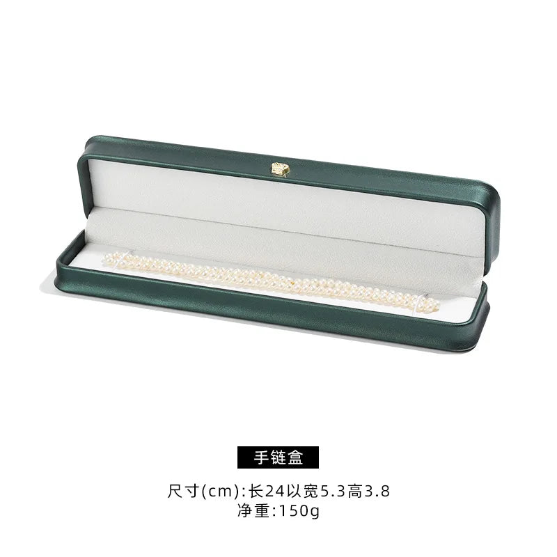 1 organizador de joyas de cuero, caja para anillos de boda, colgante, pulsera, collar, estuche de almacenamiento, embalaje de regalo, caja de exhibición al por mayor