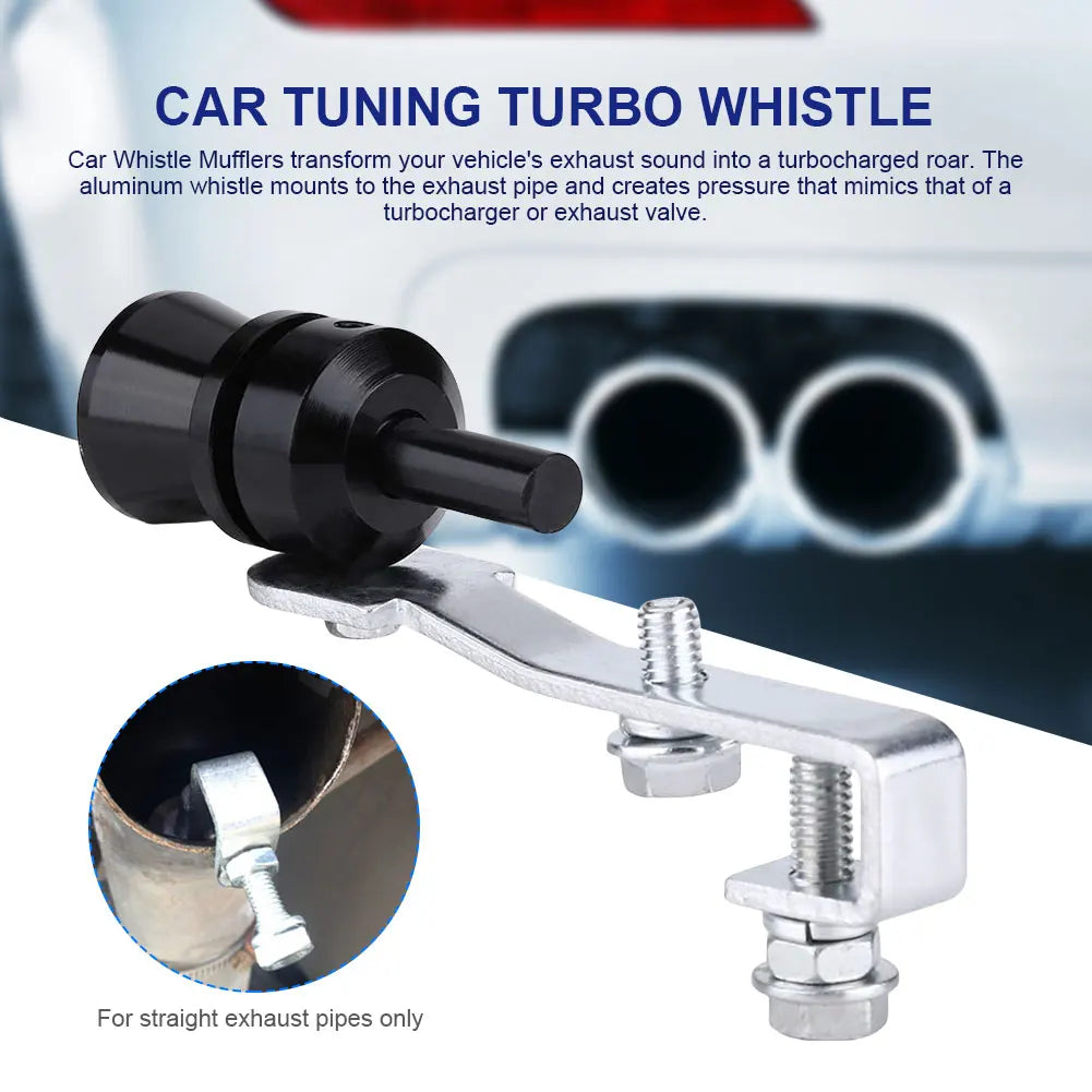 Aluminum Alloy Car Roar Maker Turbo Sound Whistle Universal Turbo Exhaust Whistle Sound Booster Blow Off for Car Styling Tunning