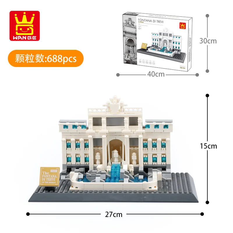 Wange Blocks World Architecture Building Bricks Castle Villa House Big Ben Church DIY Toys for Man Gifts Girl Adult Present