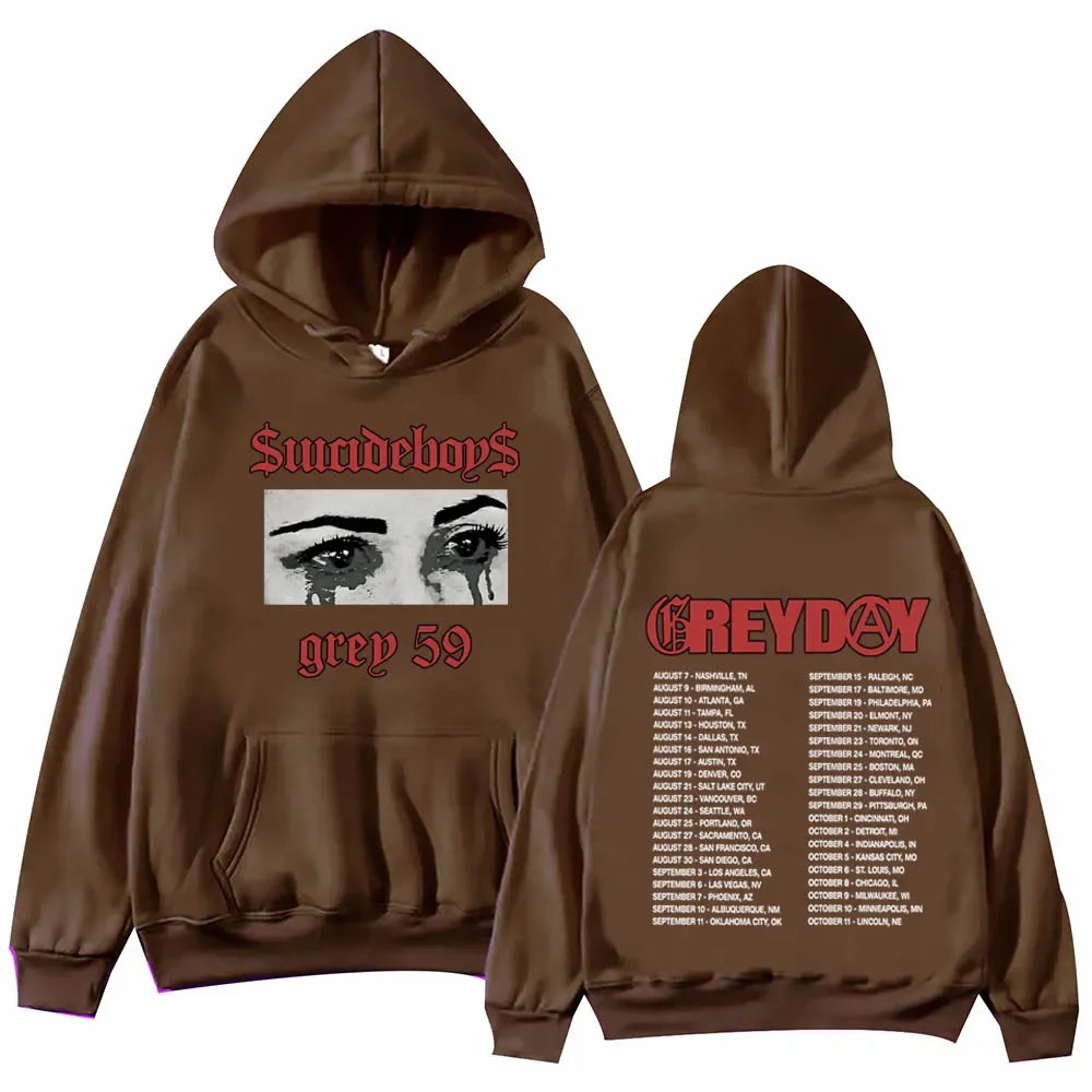 SuicideBoys G-59 Greyday Hoodie Harajuku Hip Hop Pullover Tops Sweatshirt Fans Gift