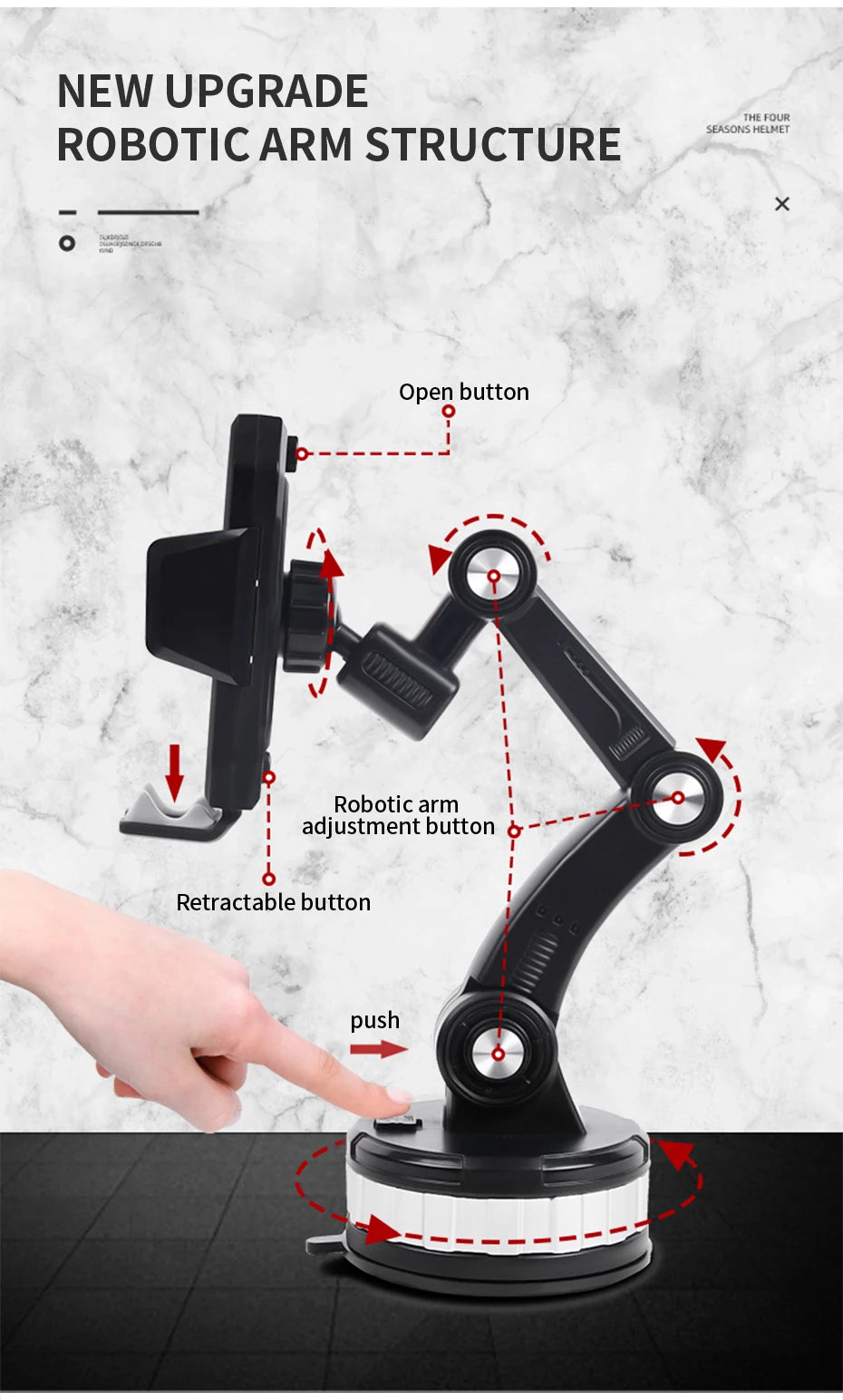 Phone Mount For Car Center Console Stack Super Adsorption Phone Holder On-Board Suck Support Clamp Bracket Universal