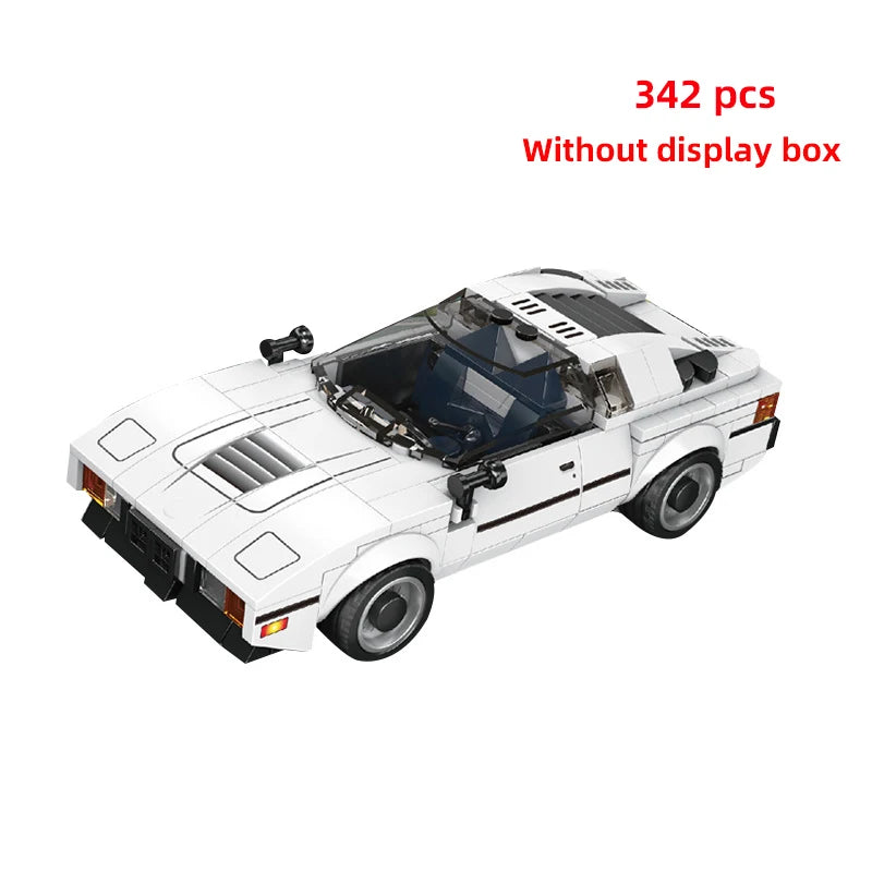 Technical Moc Car City Speed Champion Sports Car Racing Vehicle Building Blocks Brick Educational Construction Toys