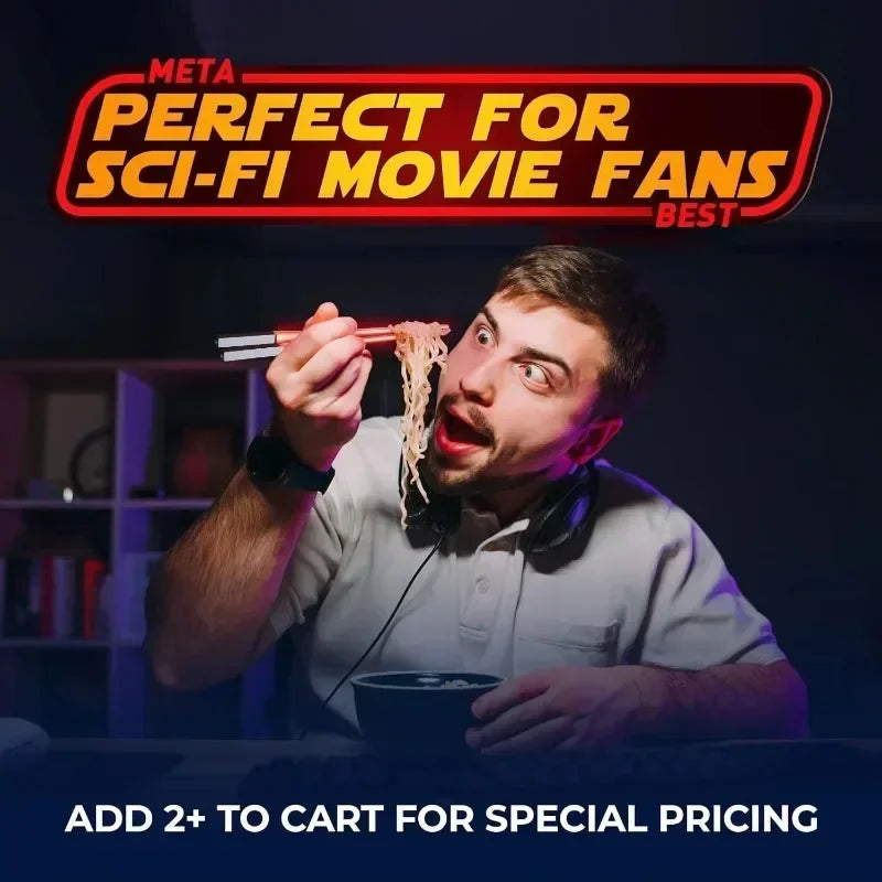 StarWar Theme Chinese Chopsticks Lightsaber Luminous LED Reusable Washable Detachable Sushi Chopsticks Kitchen Tableware