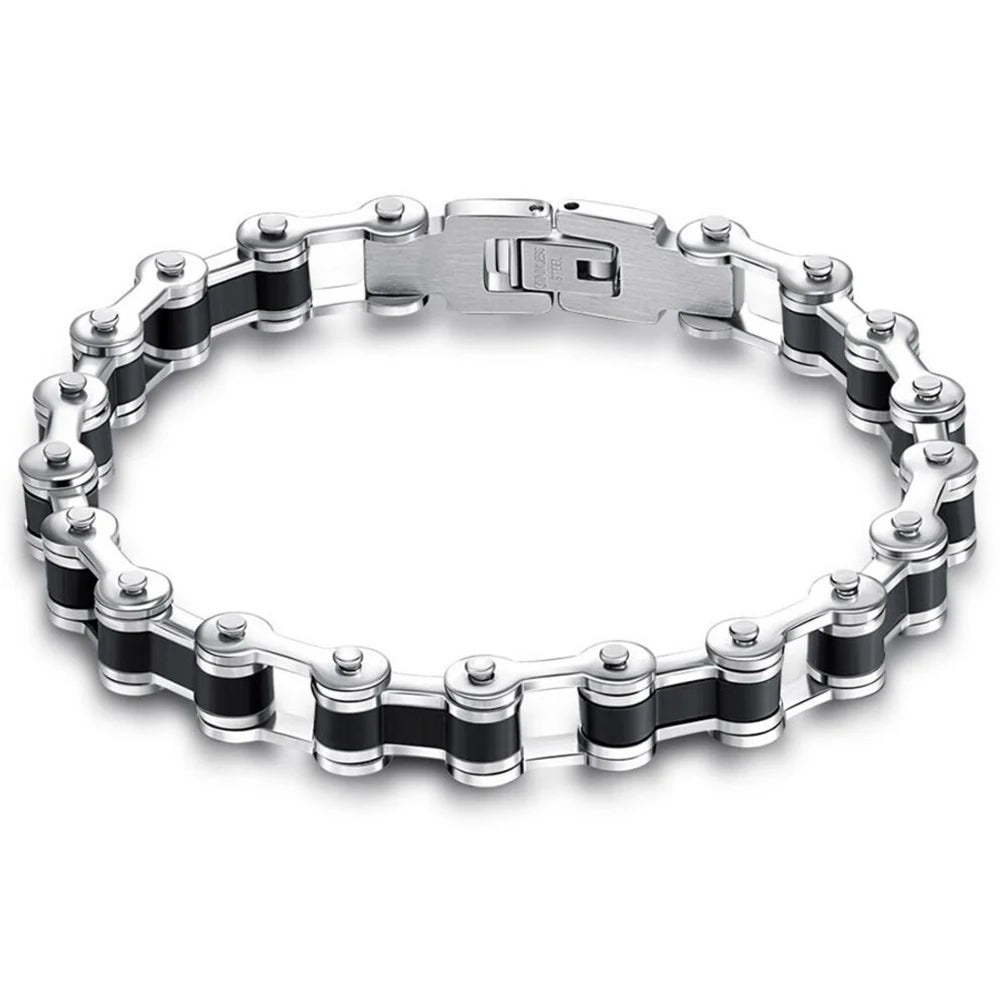 Top Quality Stainless Steel Biker Bracelet Men's Motorcycle Chain Punk Rock Male Bracelet Biker Bicycle Bracelets For Men