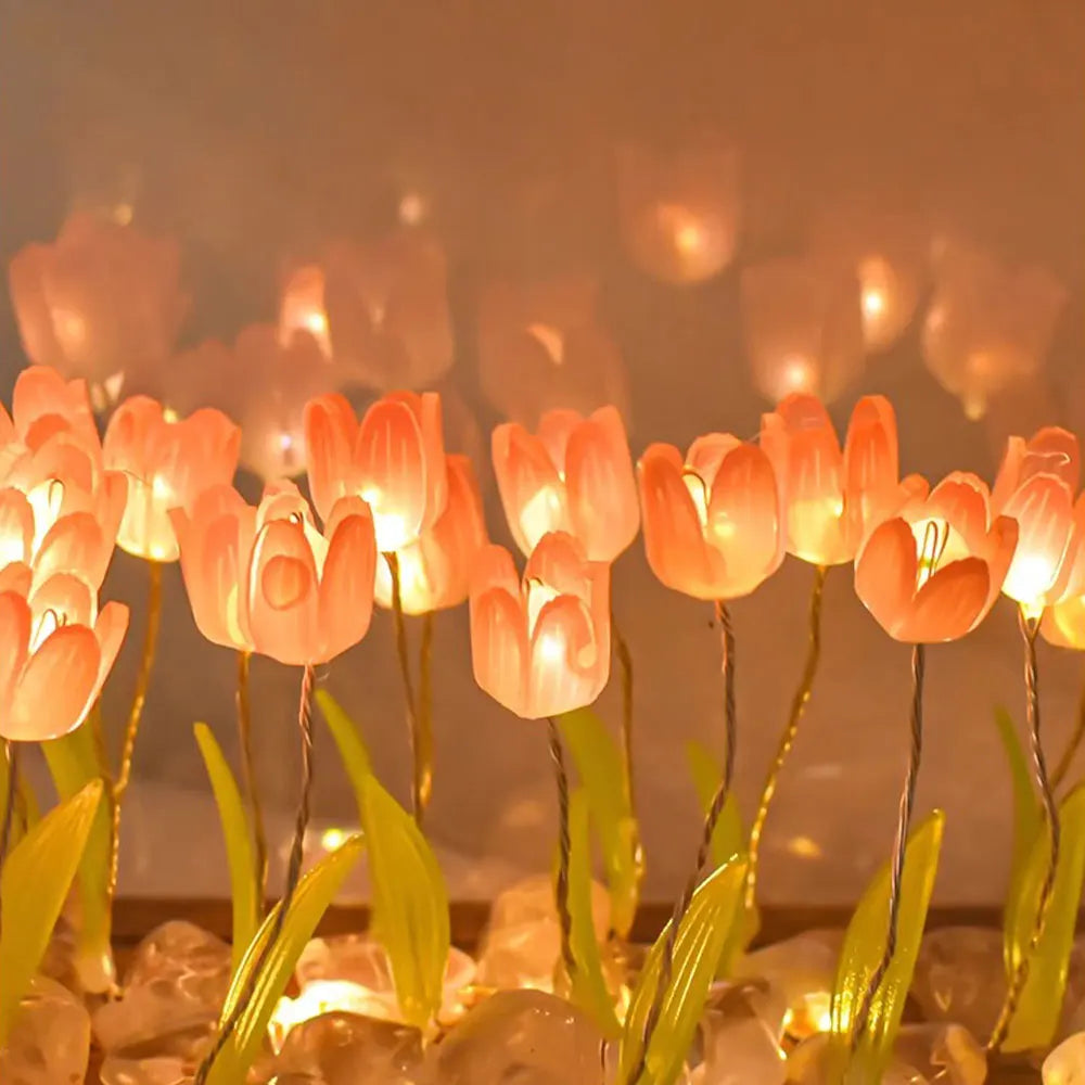 20PCS Tulip Nightlight Handmade DIY Photo Frame Huahai Home Decoration Atmosphere Lamp Valentine's Day Christmas Birthday Gift