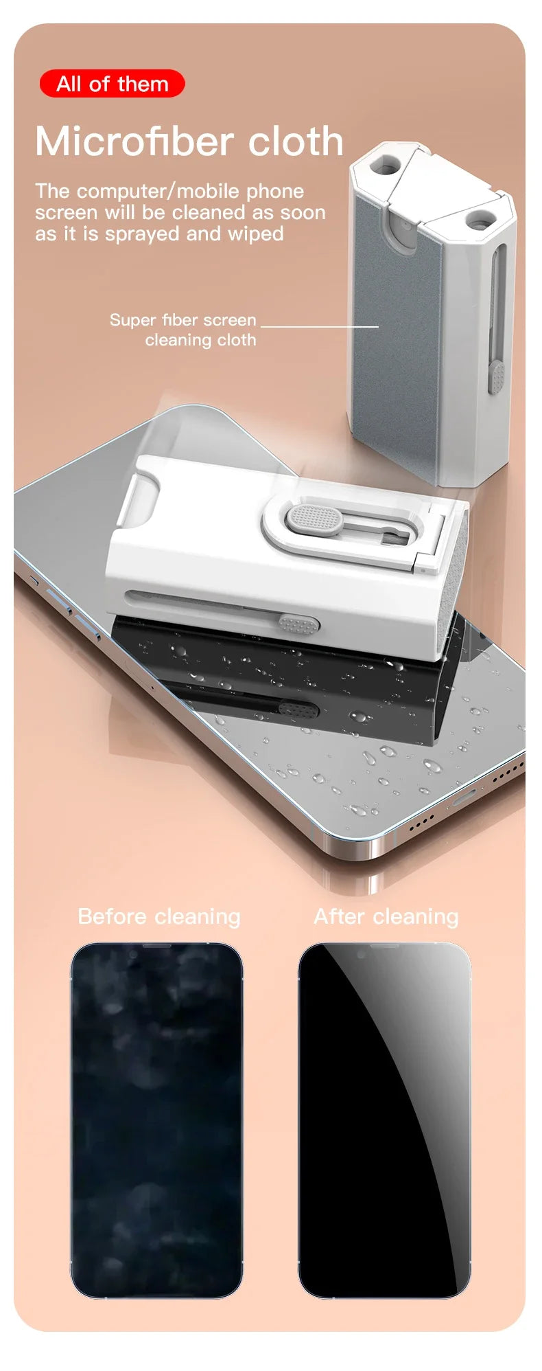 20/1 Digital Cleaning Kit Phone Camera Laptop keyboard Cleaning brush key Screen cleaner Dust Collector Christmas gift