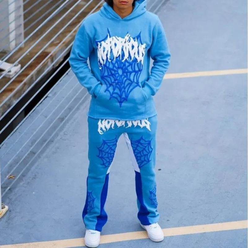 Sudadera con capucha con estampado de araña Y2k para hombre y mujer, estilo hip hop, chaqueta de manga larga, abrigos, top, sudadera con capucha holgada informal de otoño e invierno de estilo Harajuku