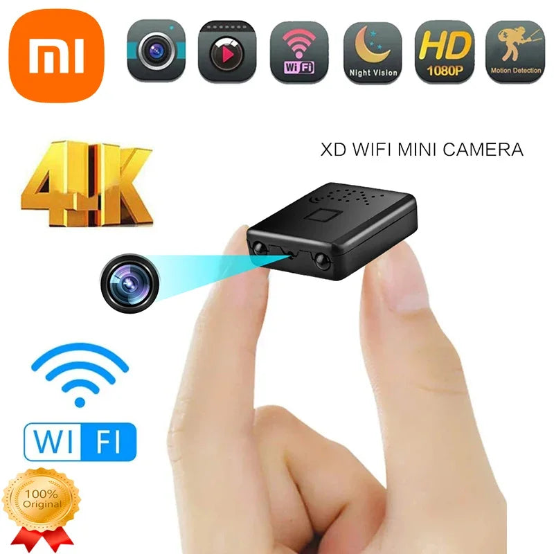 Mini cámara Xiaomi Full HD 4K WiFi 5G Visión nocturna Monitoreo de seguridad remoto Protección del hogar Grabadora de video a prueba de agua