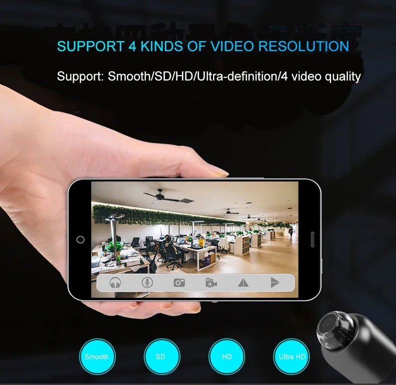 Mini cámara WiFi HD de 1080P para seguridad en interiores, vigilancia, monitor para bebés, videocámara con visión nocturna, cámara IP, grabadora de audio y video