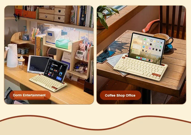 New Wireless Bluetooth Keyboard 87 Keys Three-mode Silent Mini Mute Keyboard For Notebook IPad Laptop Desktop Tablet Computer