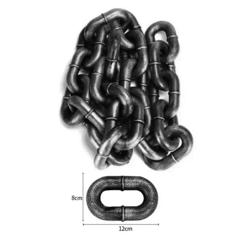 Pet traction rope, hollow plastic simulation iron chain, internet-famous funny and amusing props