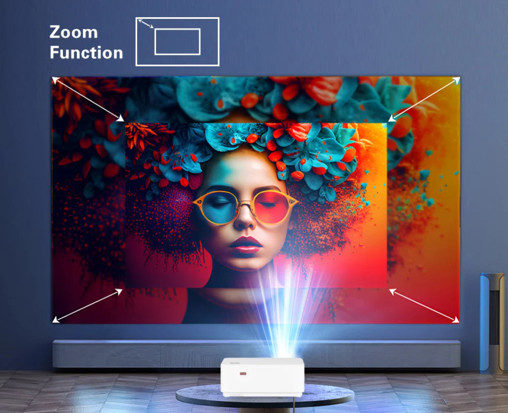 WZATCO Nouveau D5 1080P 5G WiFi Android Smart Digital Focus Full HD Projecteur LED Vidéo Home Cinéma Cinéma Projecteur LCD Beamer