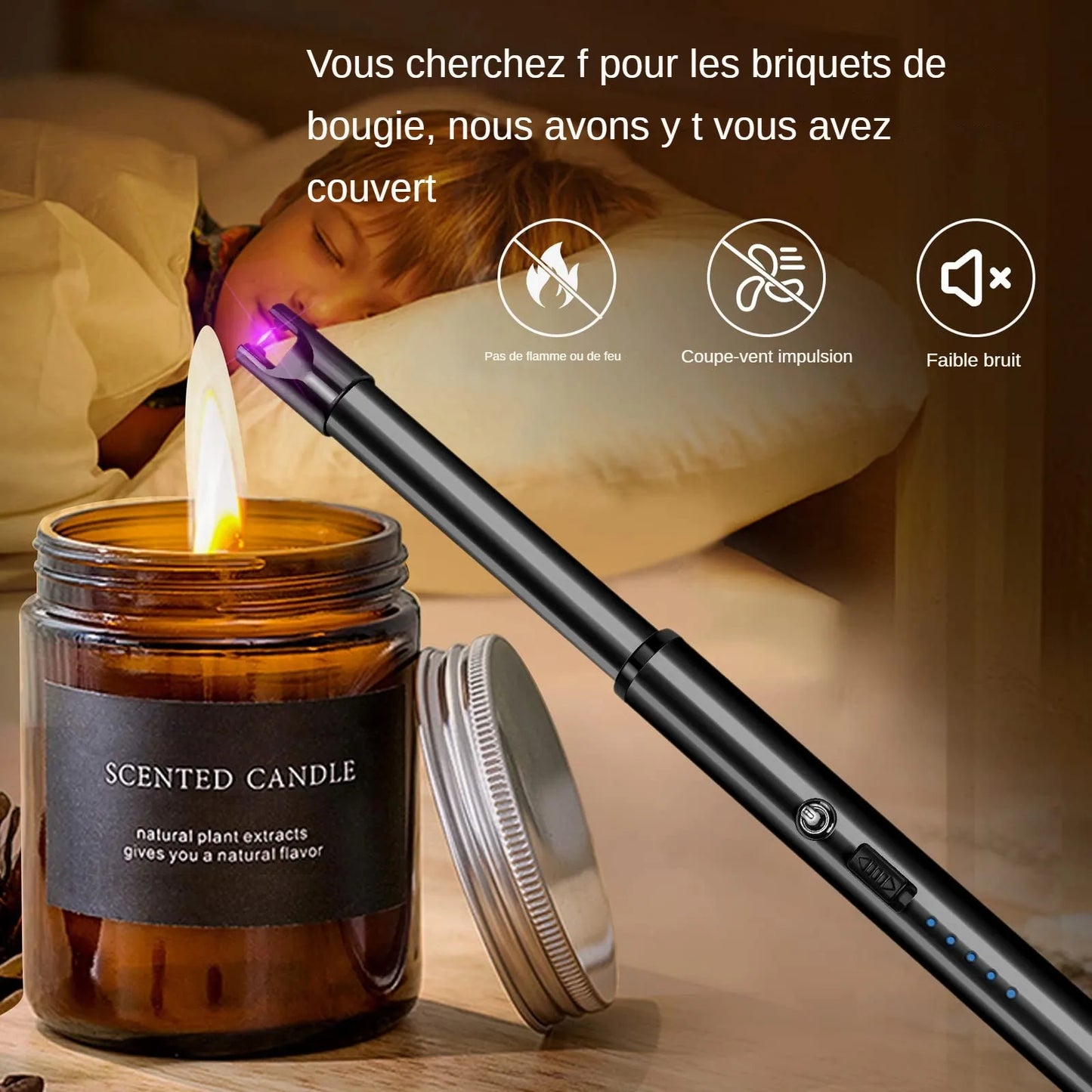 360° Outdoor Kitchen Lighter USB Rechargeable Portable Electronic Lighter Safety Lock Eco-friendly For Candles Gas Stoves