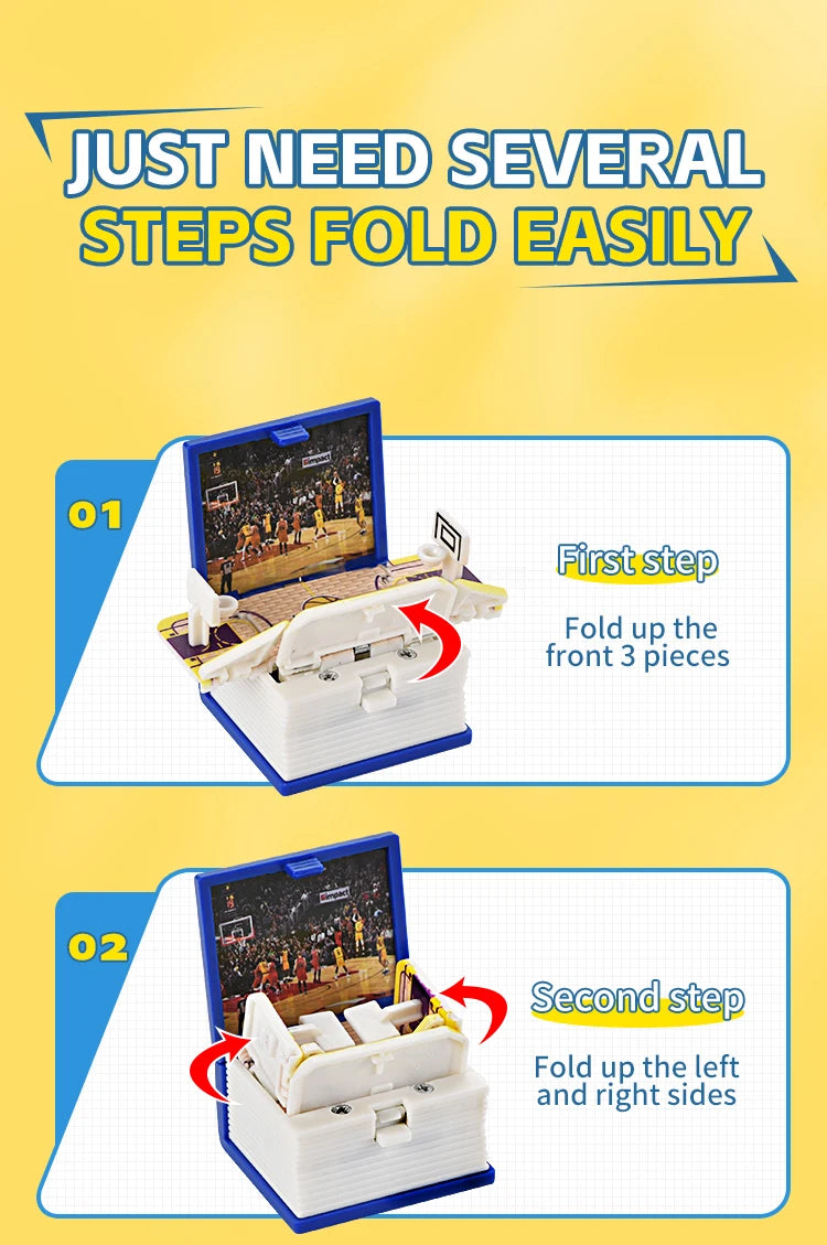 2024 3D Folding Bomb Explosion Book Novelty Mini Football Match Astronaut Keychain Children's Handheld Game Board Games Boy Gift