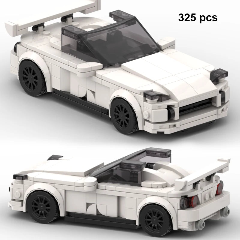 Technical Car City Speed Champion Sports MOC Ideas Creative Racing Car Building Blocks Garage Carro Rennau Voiture Vehicle Toys