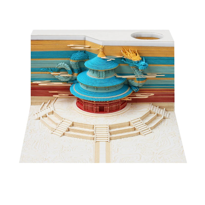 3d calendar 2025 memo pad 3d sticky pads crafting new Year's gift paper art 3d sculpture desk accessories small gifts for guests