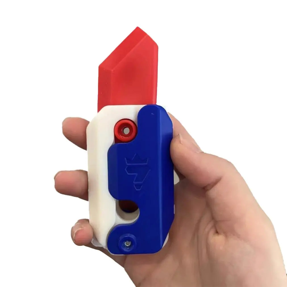 2023 Hot Sales 3D Carrot Gravity Knifes Toys Decompression Push Card Toy 3D Printing Gravity Knife Carrot Knife Kids Toys Gifts