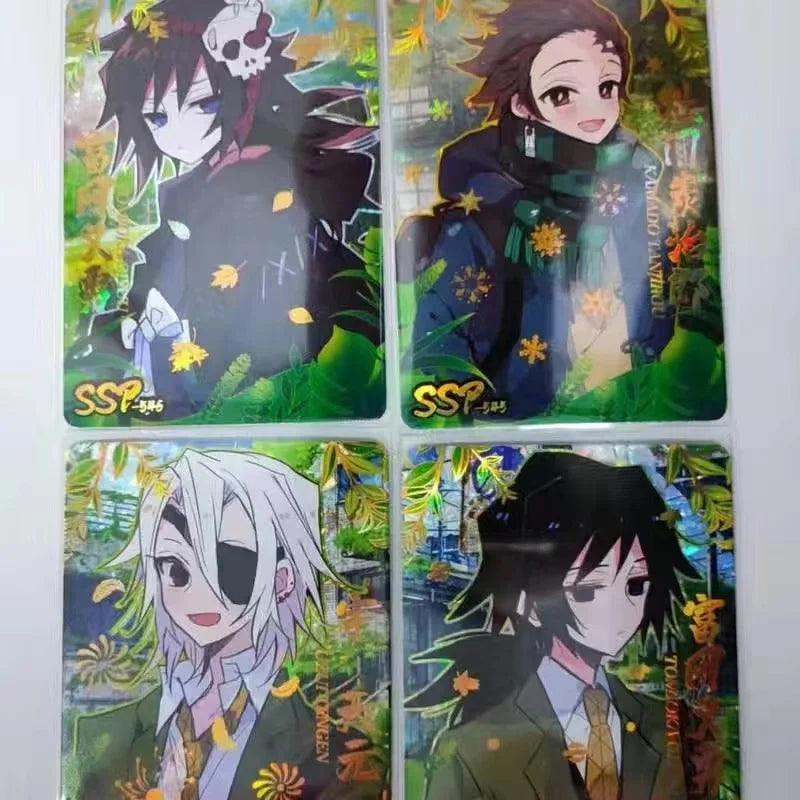 Anime Demon Slayer Kamado Nezuko Agatsuma Zenitsu Douma Akaza Sp Ssp Card Game Collection Rare Card Boy Birthday Present