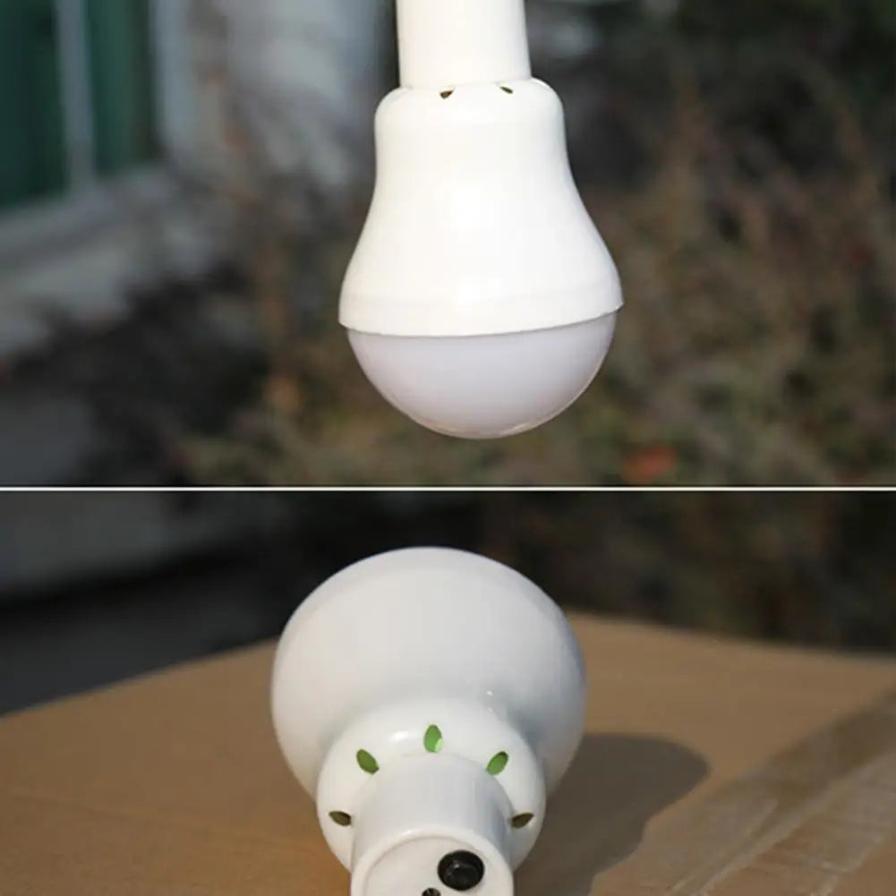 1pc LED Solar Lamp Bulb Waterproof Remote Portable Solar Garden Hanging Light For Outdoor Hiking Fishing Emergency Lighting