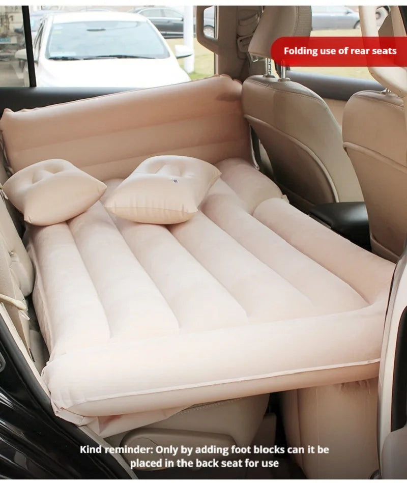 Car Folding Travel Mattress SUV Rear Seat Sleeping Mattress Trunk Car Inflatable Bed Air Mattress Bed Car Sleeping Bed
