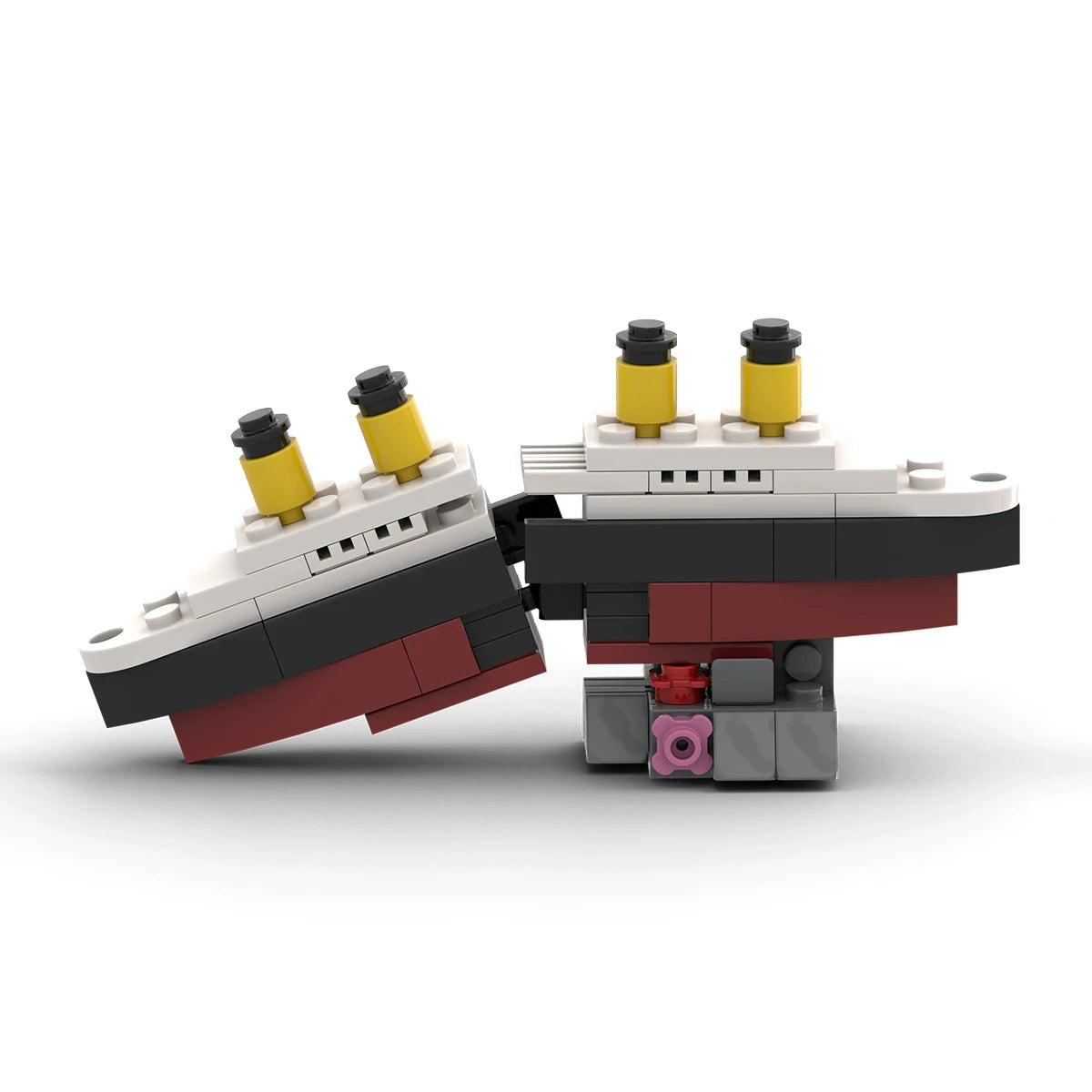 Titanic Break In Half RMS Cruise Sank Building Blocks Moc Ship Boat 3D Plastic Model DIY Steamboat Gifts Kids Toys City Movie