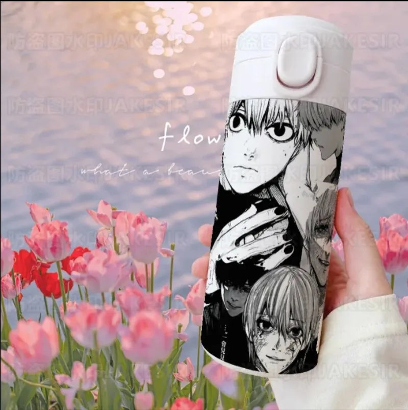 Tokyo Ghoul Tokyo Ghoul Water Cup Anime Peripheral Cute Cartoon Stainless Steel Thermos Cup Kawaii Large Capacity Kettle New