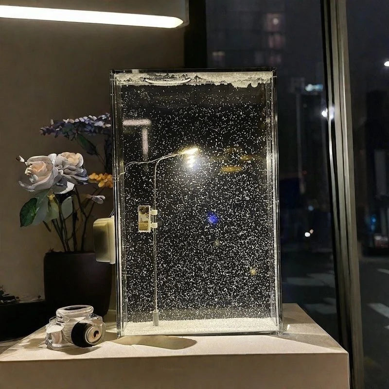 DIY Handmade Snow Scene Night Light Christmas Light-Up Kit Snowy Night Light Toys Arts And Crafts Decor For Kids Adults 크리스마스