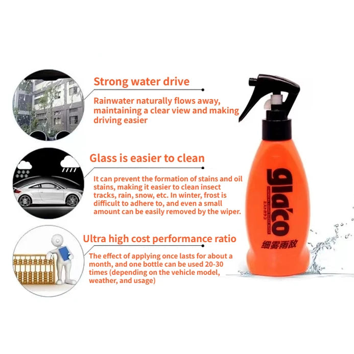 Vidrio para parabrisas de automóvil Soft99 Japan Ultra Glaco de 180 ml, repelente de agua y lluvia, revestimiento hidrofóbico antilluvia para vidrio de automóvil