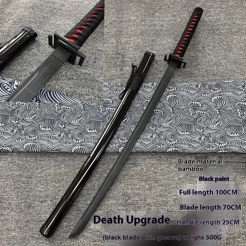 Tai Sword Katana Oriental Draw Sword with Sheath Tang Hengdao Wooden Sword Ancient Style Children's Toy Bamboo Wooden