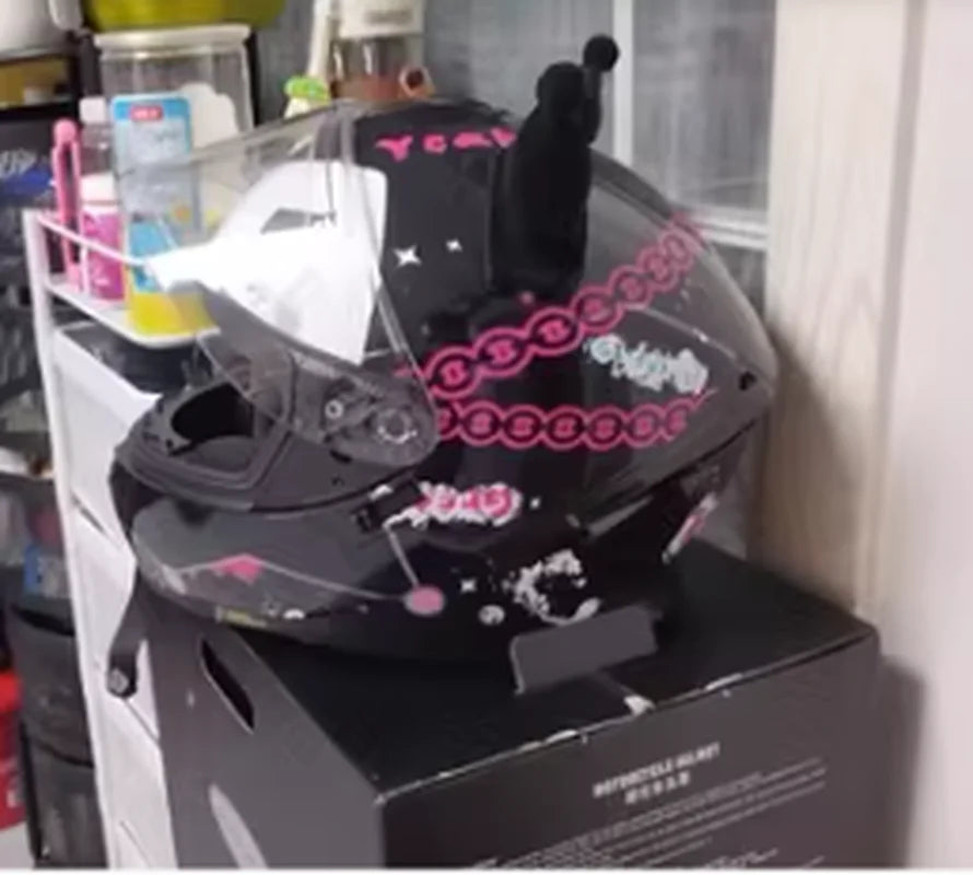 Sanrio Kuromi Cartoon Motorcycle Helmet Fashion Hello Kitty Scooter Helmet Cute High Quality Cute Helmet Four Seasons Gift