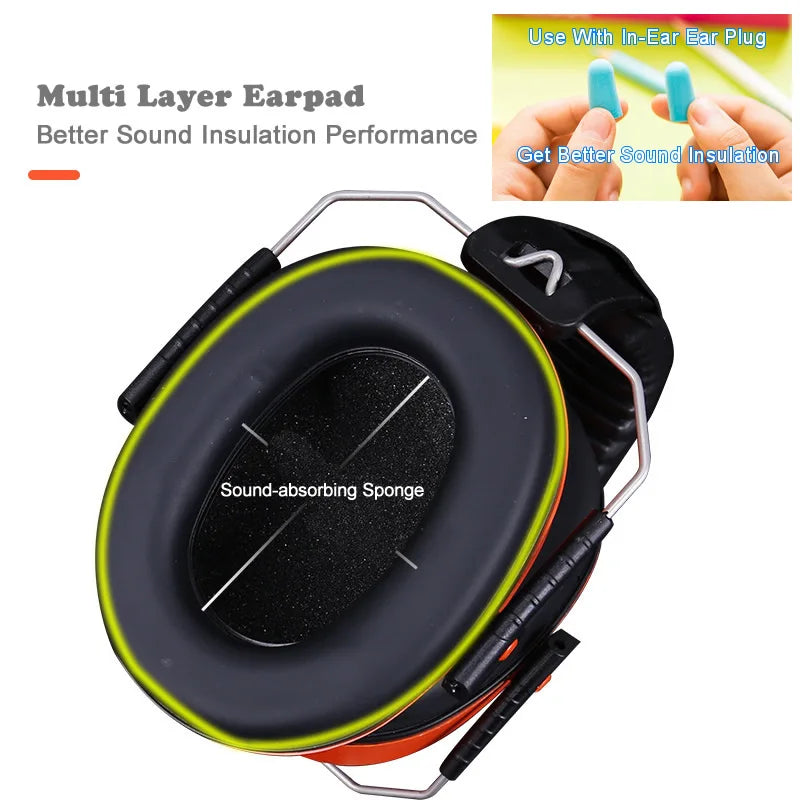 Auriculares de seguridad para el trabajo, antirruido, para el trabajo, para aprender, dormir, para carpinteros, para disparar, protección auditiva, auriculares portátiles