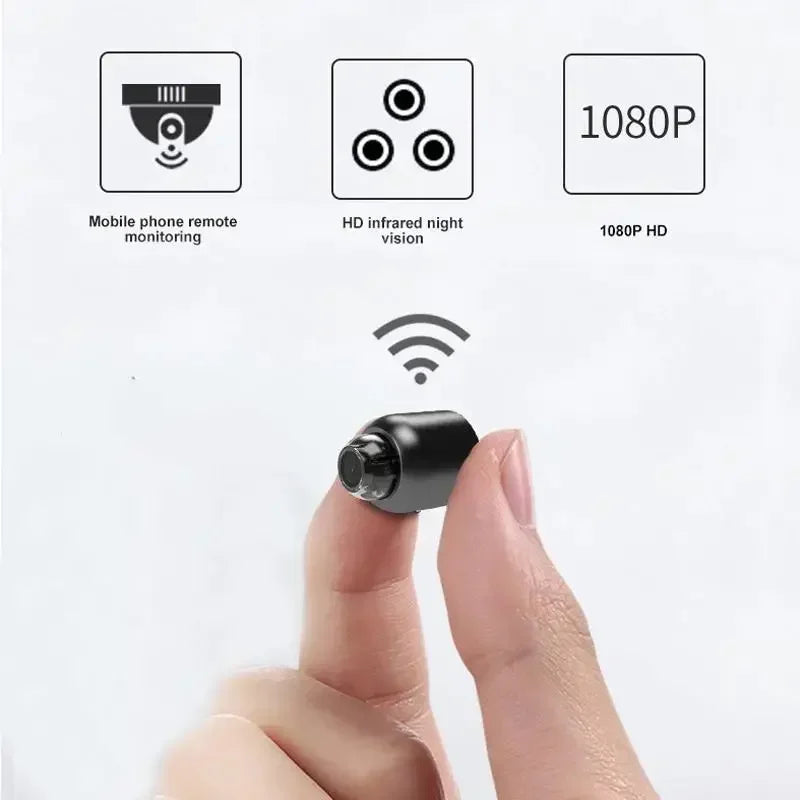 Mini cámara WiFi HD de 1080P para seguridad en interiores, vigilancia, monitor para bebés, videocámara con visión nocturna, cámara IP, grabadora de audio y video