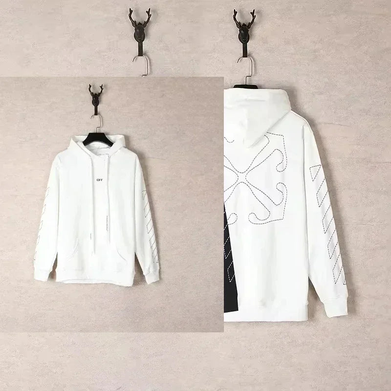 2025 Pullover Hoody Sweatshirt Trendy Men's Women's Kid's Hooded Sweatshirt Casual Autumn/winter Style Arrow Zebra Line