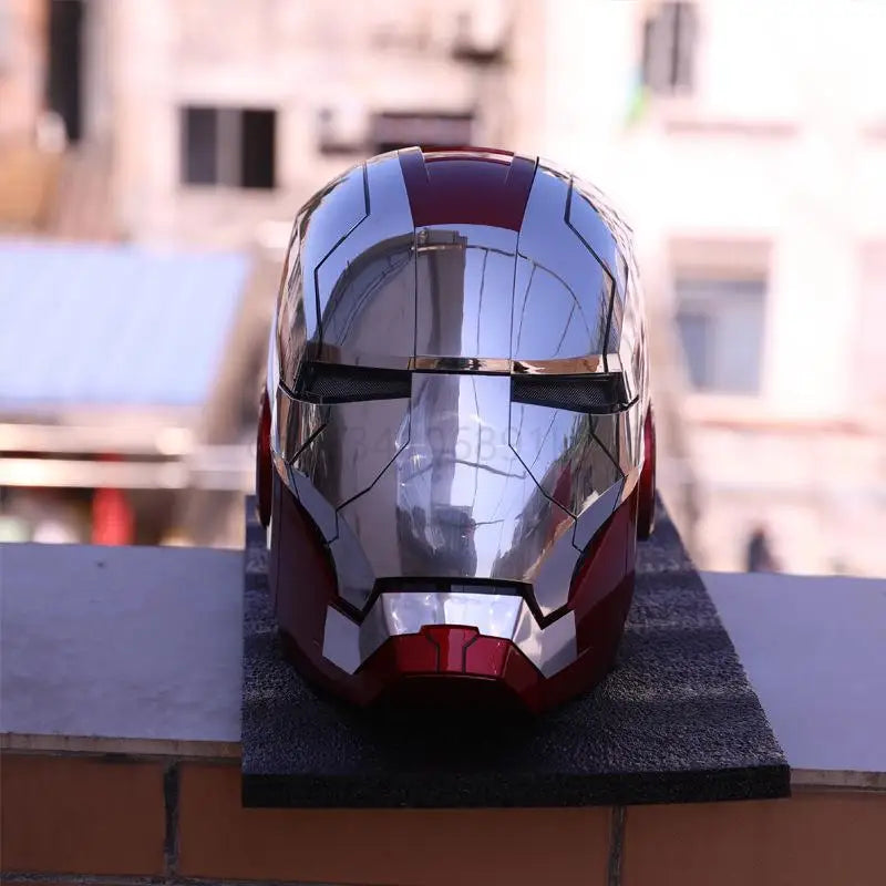 2024 New 1:1 Marvel Iron Man Mk5 Electric Helmet Multi-piece Opening And Closing Helmet Voice Control Eyes Model Adult Toy Gifts