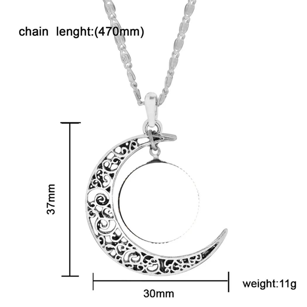 Collar con foto personalizado, cruz circular en forma de media luna, búho esférico, con una variedad de opciones de regalos para amigos