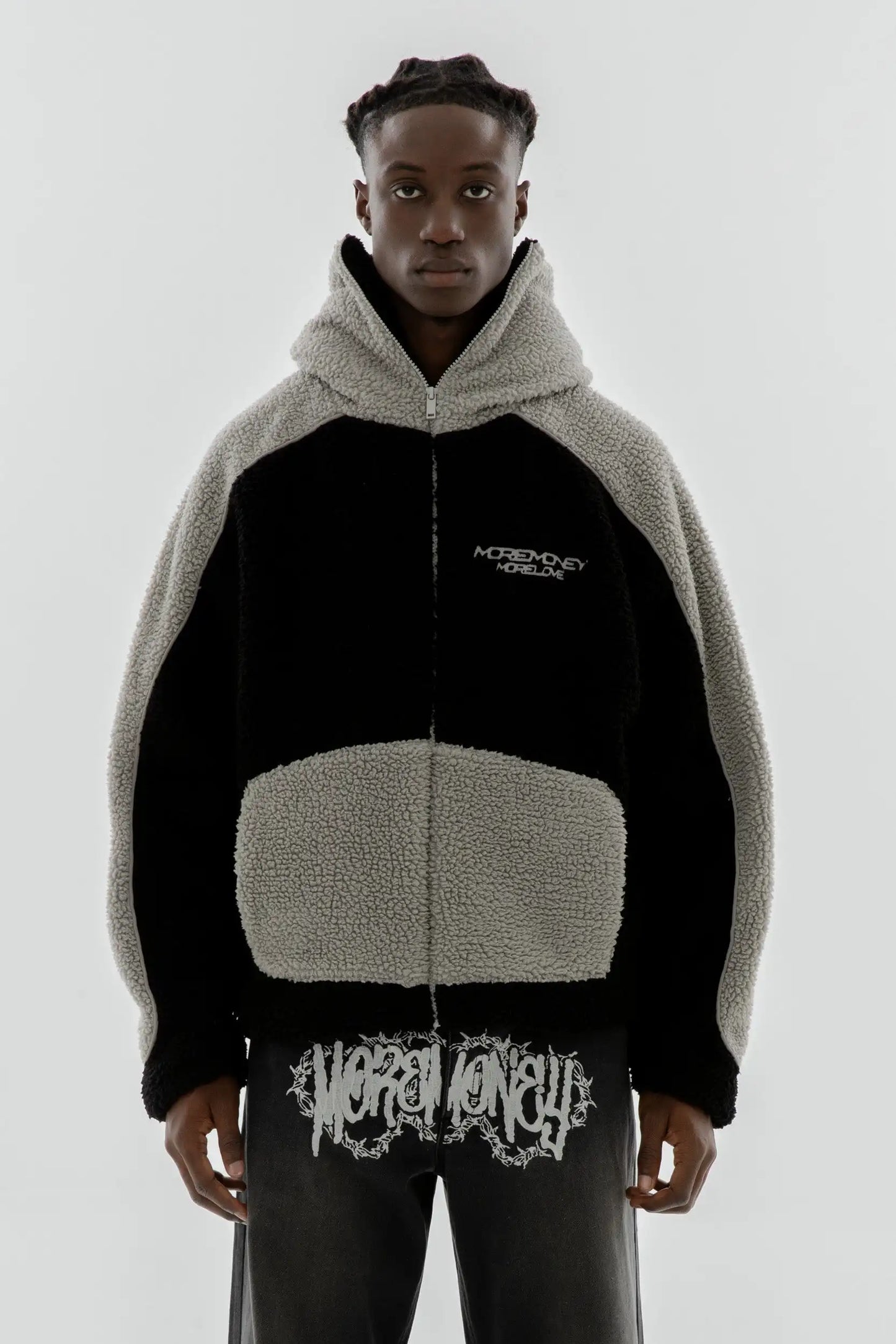 Sudadera con capucha Y2K con cremallera para hombre, ropa de nueva moda, sudadera con capucha de gran tamaño con empalme de color sólido, camisetas estilo punk hip hop, ropa de calle