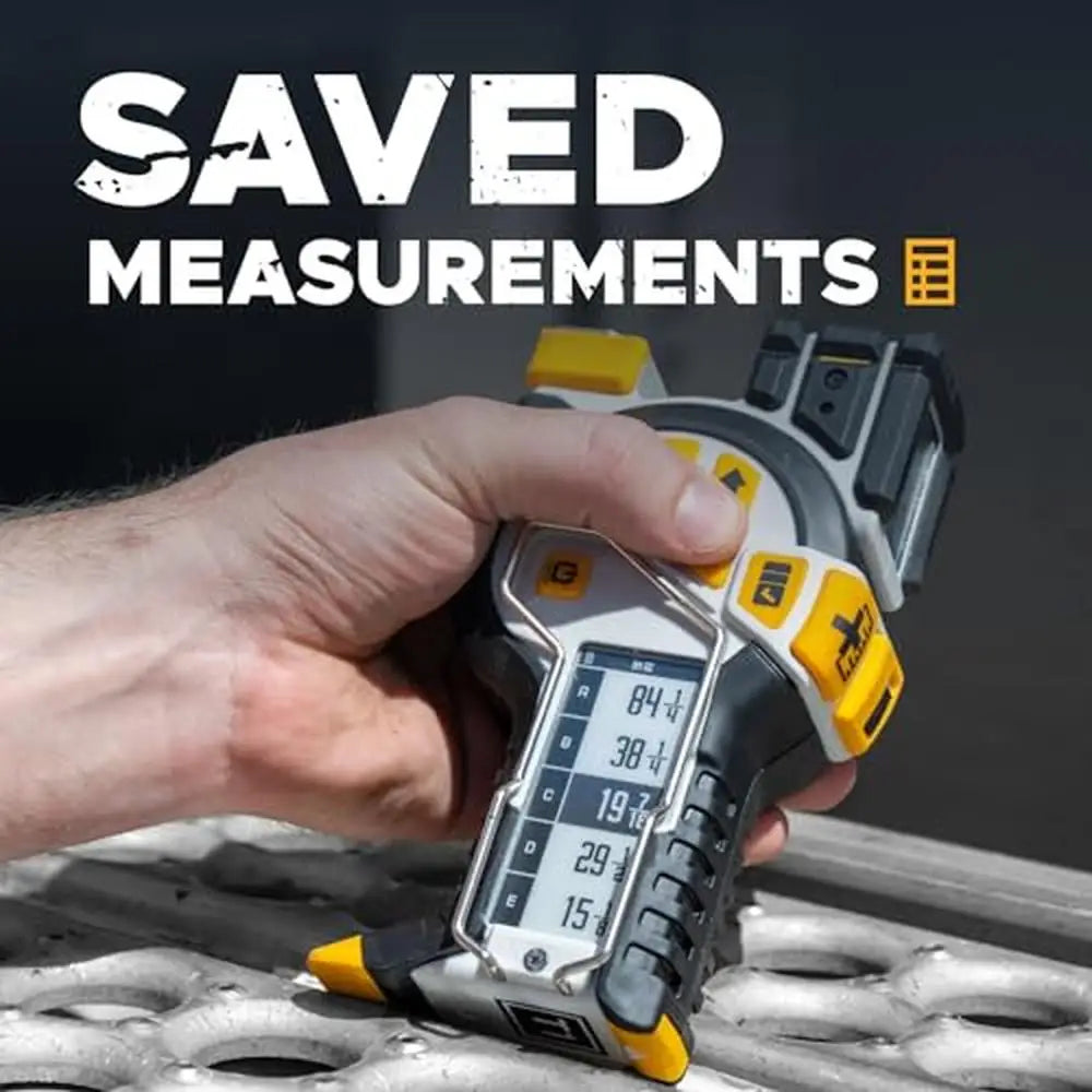 Tomahawk Digital Tape Measure Green Laser E-Paper Display Measuring Tool Contractor Grade Rock App Compatible Fast Action Menu