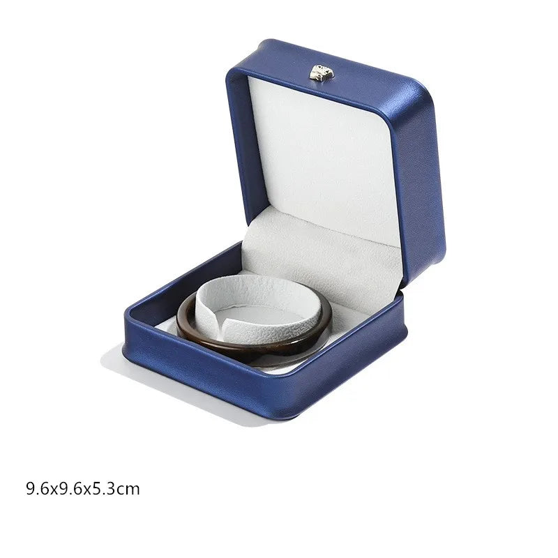 1 organizador de joyas de cuero, caja para anillos de boda, colgante, pulsera, collar, estuche de almacenamiento, embalaje de regalo, caja de exhibición al por mayor
