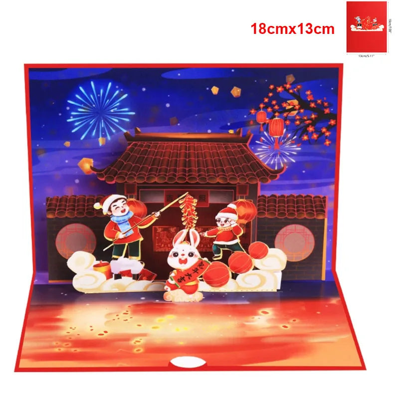 38 Styles 3D Pop Up Greeting Card Love In Hands Birthday Wedding Halloween Christmas Valentines' Day New Year Xmas Kids Gift