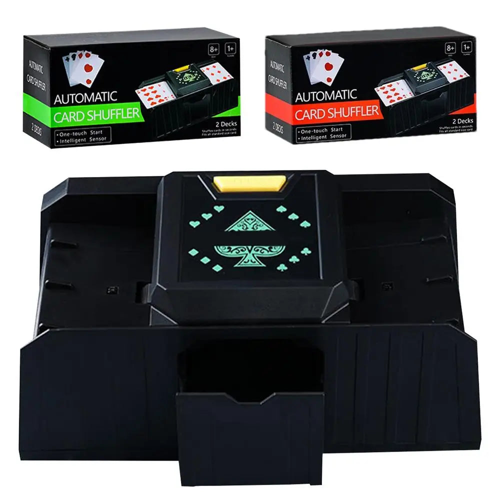 timing Auto Playing Cards Shuffle Electric Poker Shuffler Machine Battery Operated Poker Playing Tool Holds 1-2 Decks of Cards