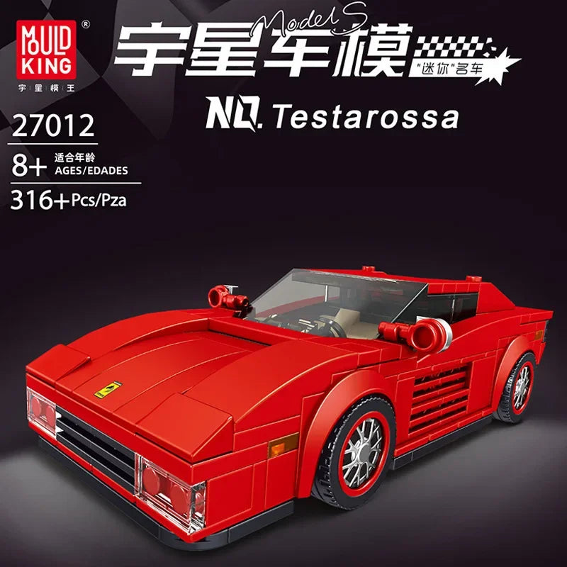 Yuxing-modelo mini-coche famoso, modelo de carreras deportivas, ocho cuadrículas, juguetes educativos para niños, bloques de construcción ensamblados