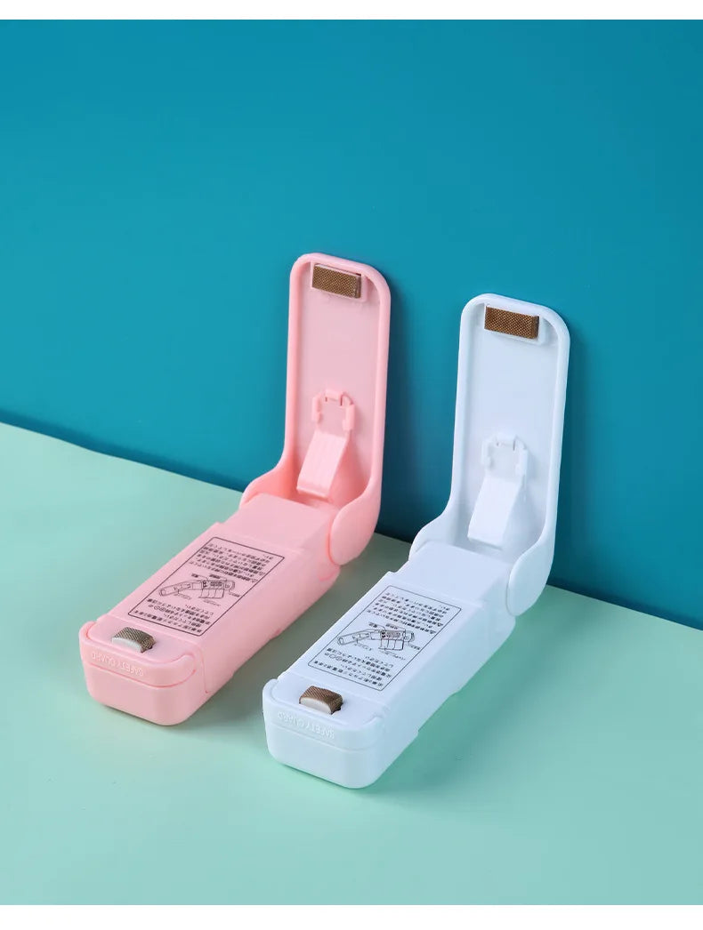 1 mini máquina selladora de bocadillos, selladora de paquetes de bolsas, máquina selladora de bolsas de plástico térmico para alimentos, accesorios de cocina portátiles