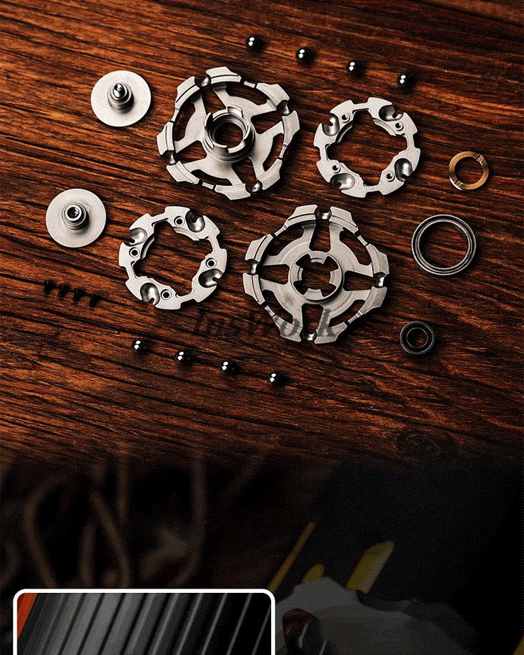 WANWU EDC Zeus X Linkage Structure Titanium Alloy Fingertip Gyro Finger Ring Decompression Toy