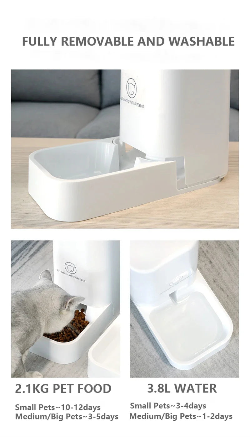 Comedero automático para gatos y perros, dispensador automático de agua, práctico para viajes de corta distancia, gran capacidad, para gatos