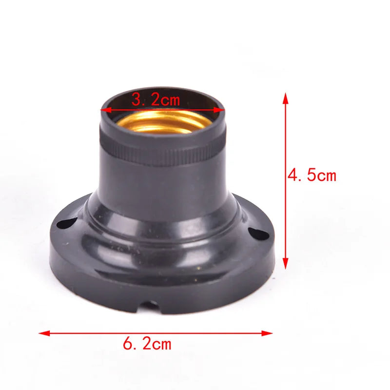 10 piezas E27 Base de luz Soporte de portalámparas Adaptador de bombilla LED Soporte convertidor de montaje