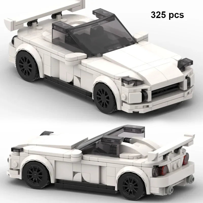 Technical Car City Speed Champion Sports MOC Ideas Creative Racing Car Building Blocks Garage Carro Rennau Voiture Vehicle Toys
