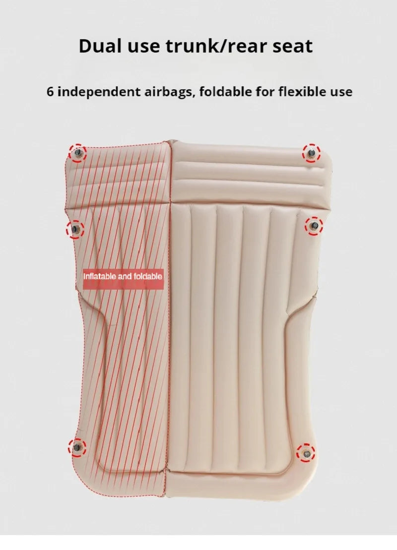 Car Folding Travel Mattress SUV Rear Seat Sleeping Mattress Trunk Car Inflatable Bed Air Mattress Bed Car Sleeping Bed